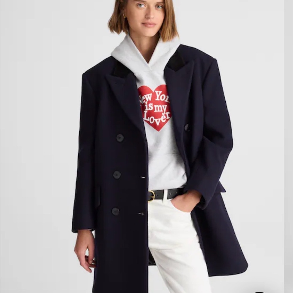 Alexa Chang for Madewell- Women's Navy Wool Coat